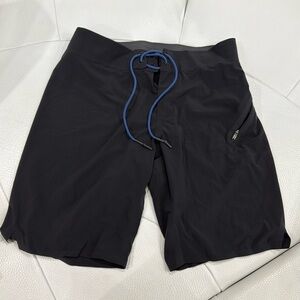 Lululemon men’s swim shorts 
Size 32, black with blue drawstring